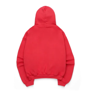 SKYLRK Knit Hoodie Jelly Red